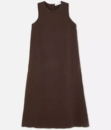 5. Vestido midi sin mangas marrón – 28€