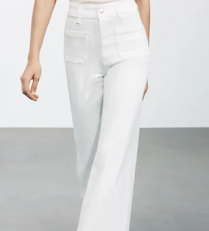 Zara busca que te estilices con su nueva colección de pantalones blancos 4 Merca2.es Adiós, vaqueros aburridos: los pantalones blancos de Zara están arrasando
