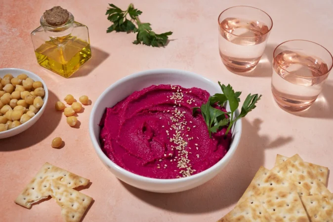 arreglo de hummus y galletas de alto angulo Merca2.es