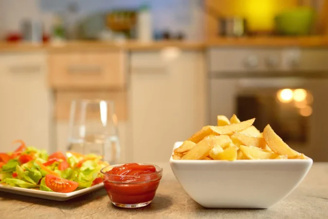 Comparación de alimentos: patatas y helados