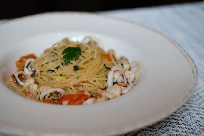 espagueti de mariscos vegano italiano vegetariano aperitivo Merca2.es