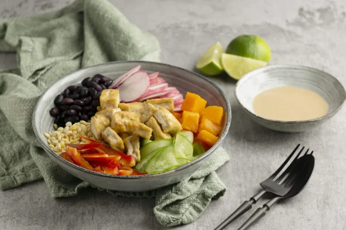 arreglo con deliciosa comida vegana Merca2.es