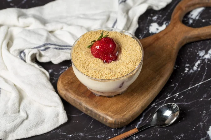 magnolia de fresa magnolia postre en cuenco con crema y fresa Merca2.es