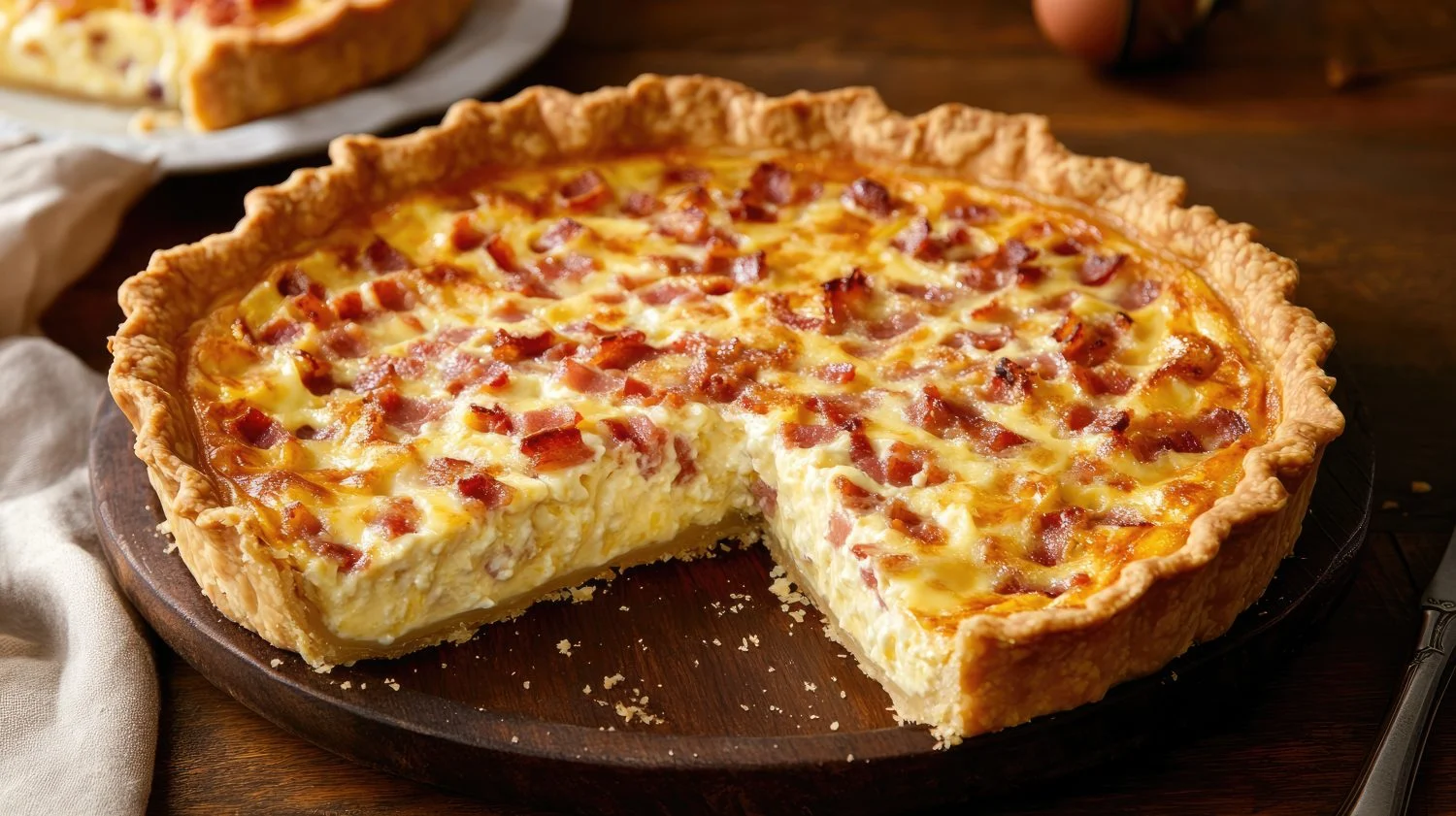 Aprendiendo a hacer una deliciosa quiche de bacon con queso, un plato para toda la familia