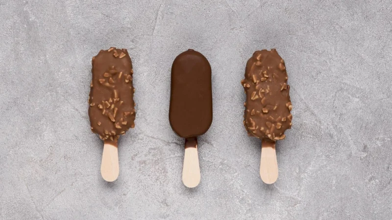 Descubre cómo hacer en casa deliciosos helados tipo 'Magnum' 5 Merca2.es vista superior de helados de chocolate sobre la mesa Merca2.es
