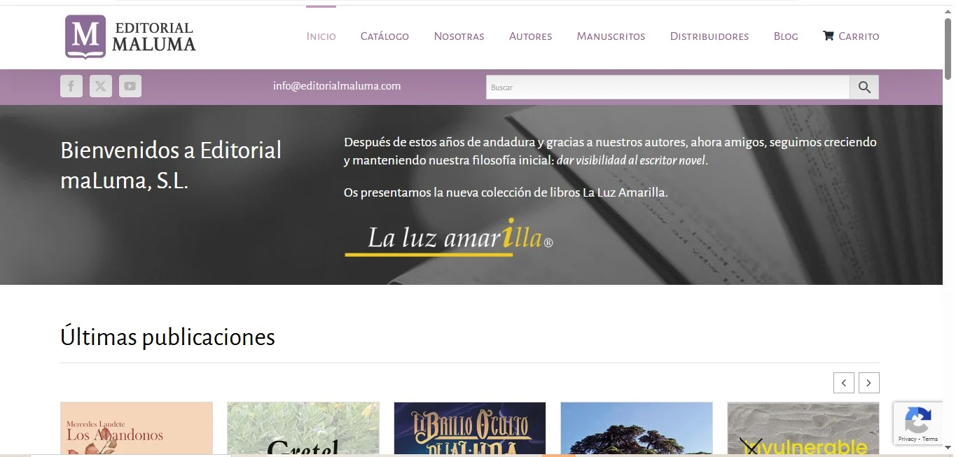 Editorial Maluma. Portada web