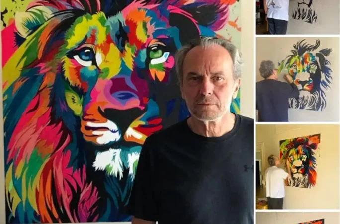 La faceta artística desconocida: murales pintados por él mismo