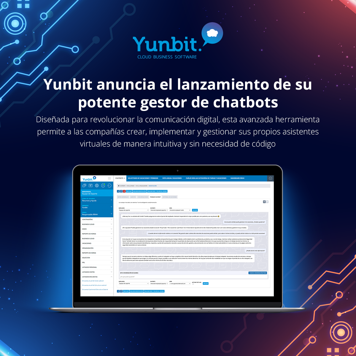 Yunbit anuncia el lanzamiento de su potente gestor de chatbots 1 Merca2.es Yunbit anuncia el lanzamiento de su potente gestor de chatbots