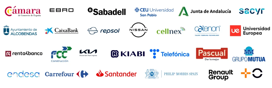 Logotipos de las empresas que acompañan a Merca2 en su 10º aniversario